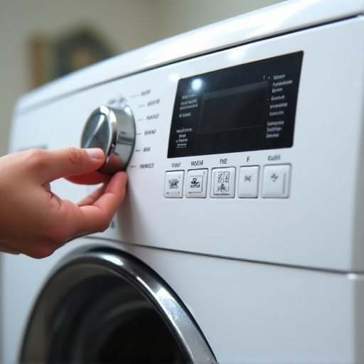 Roseville washer repair technician adjusting suspension rods to balance a shaky washer. Re-balancing a shaky washing machine by adjusting its suspension rods, a common repair for uneven loads in Roseville homes.