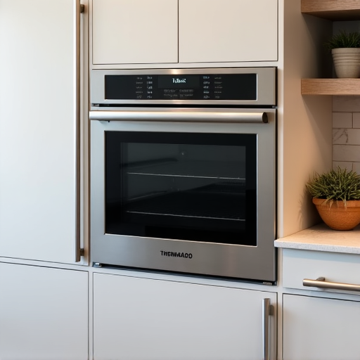 Wolf Oven Repair in Roseville. Professional repair of a Wolf oven in a modern Roseville, Placer County estate kitchen, showcasing luxury appliance service excellence.