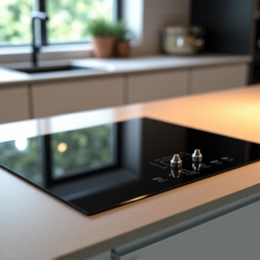 Appliance repair technician working on a high-end oven or cooktop