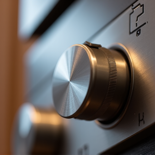 Sacramento oven repair technician calibrating luxurious Viking range. A professional hand adjusts controls on a high-end Viking range, ensuring precise temperature for gourmet cooking in a modern Sacramento kitchen.