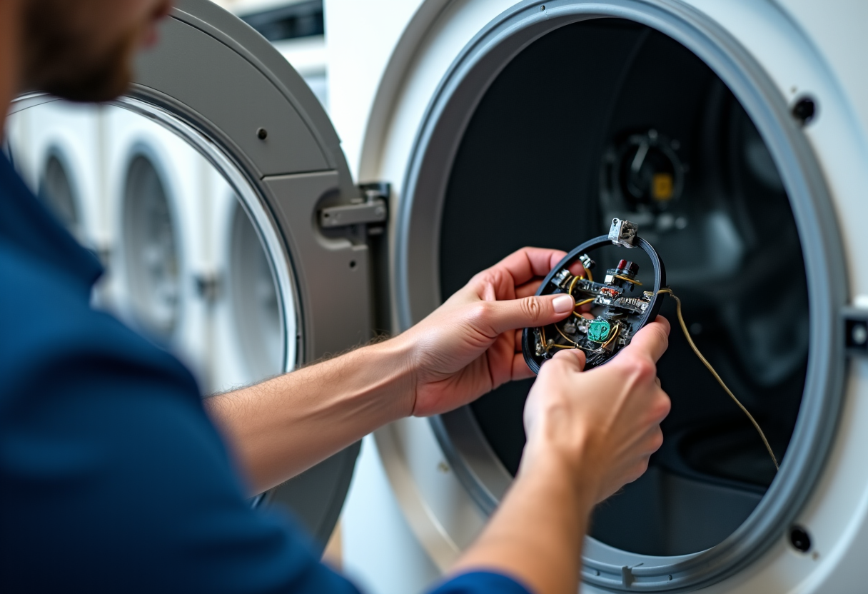 Samsung dryer repair expert diagnosing digital control board