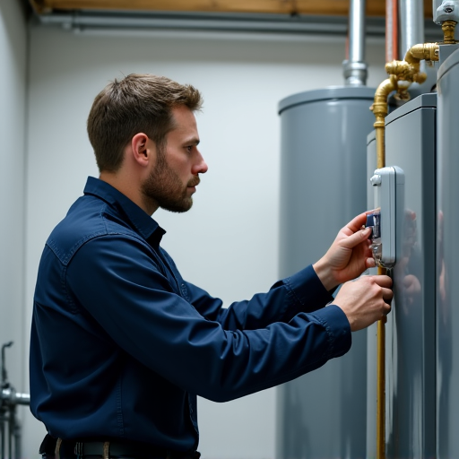 Tankless Water Heater Upgrade for a West Sacramento Home. A modern tankless water heater being professionally installed, demonstrating a significant energy-efficient upgrade for a West Sacramento residence.